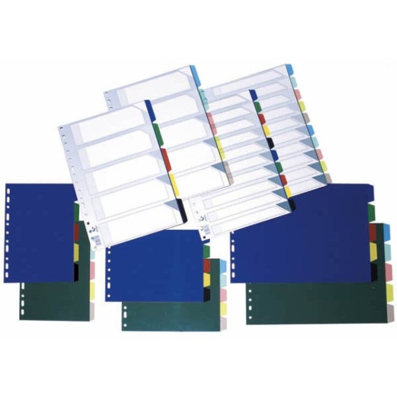Separadores Clasicos Pvc Opaco 150 Micras 10 Posiciones A4 16 Taladros Separadores Pvc Grafoplás