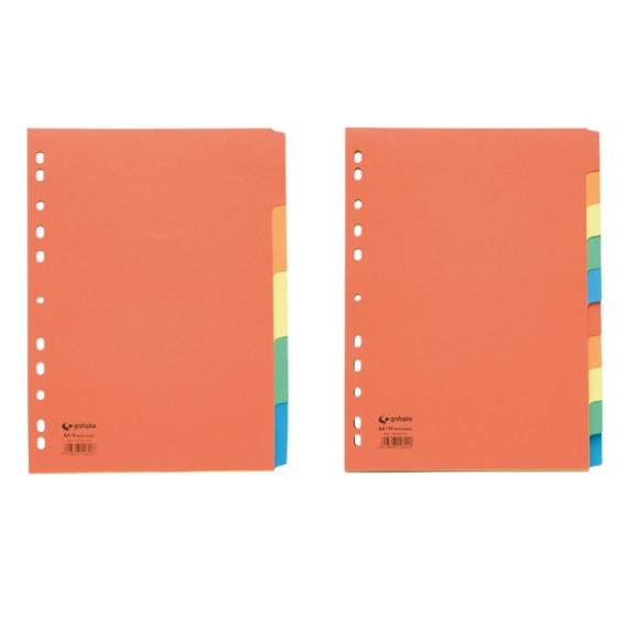 Separadores Cartulina 10 Posiciones A4 11 Taladros Separador Cartulina Grafoplás