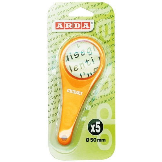 Lupa Pequeña 50mm X5 Aumentos Naranja Arda