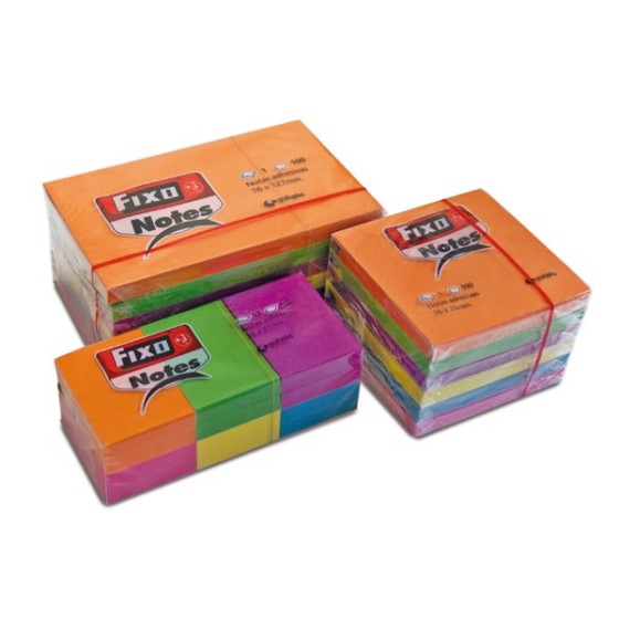 Bloc 100 Notas Adhesivas 76X76 mm Fixo Neon