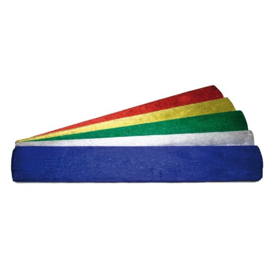 Rollo Papel Crespón Metalizado 35 G "0.5X2.5 M" Verde Metalico Fixo Kids