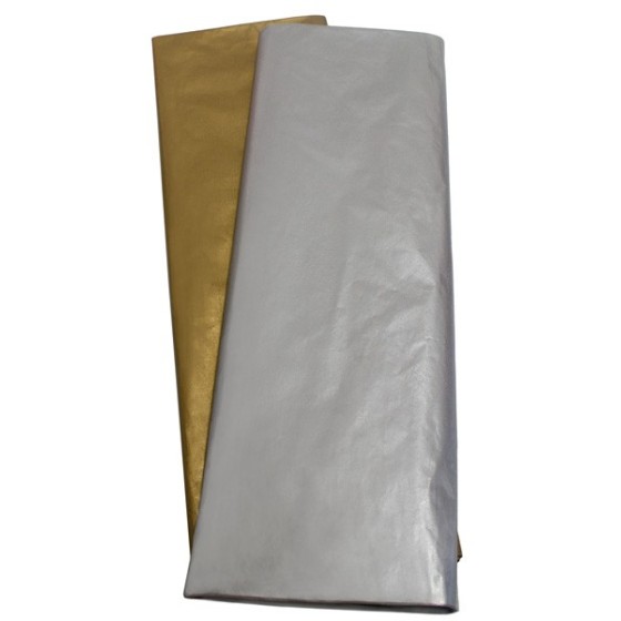 Pack 10 Hojas Papel Seda Metalizado 50X75 Cm Oro Fixo Kids