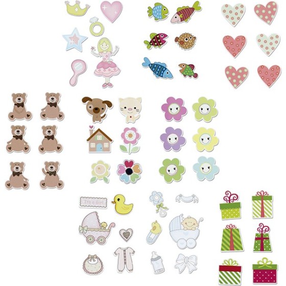 Set Figuras Adhesivas Madera Peces Fixo Kids