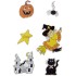 Set Figuras Madera  Halloween 2 Adhesiva