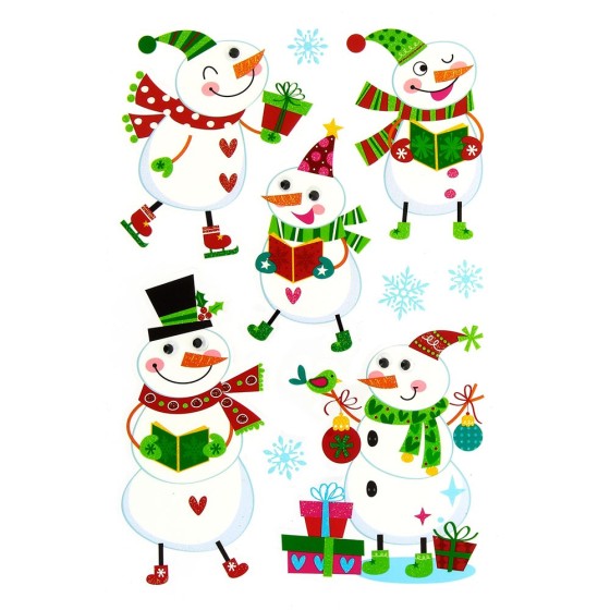 Pegatinas C/Ojitos  Moviles Muñecos Niev