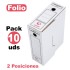 Pack 10 Uds Archivo Definitivo Cartón Folio Blanco Fsc Grafoplás
