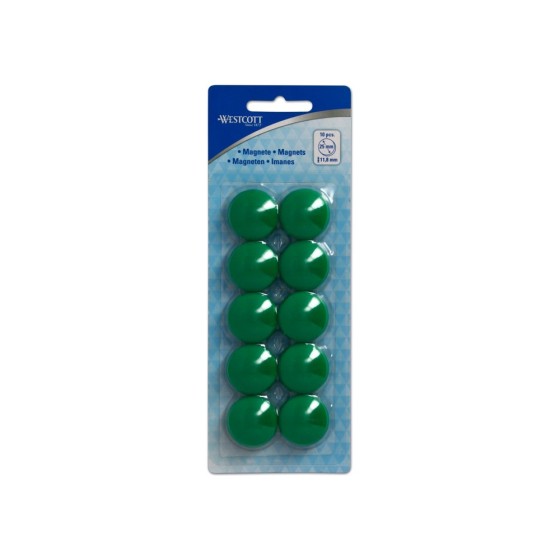 Blister 10 Imanes 25mm Verde Westcott