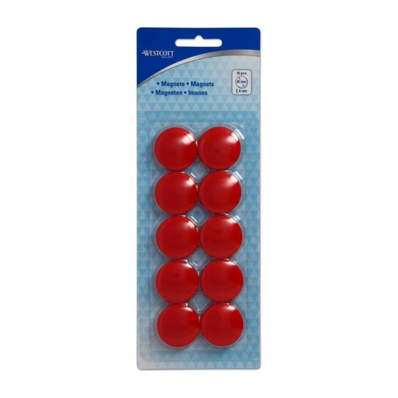 Blister 10 Imanes 30mm Rojo Westcott
