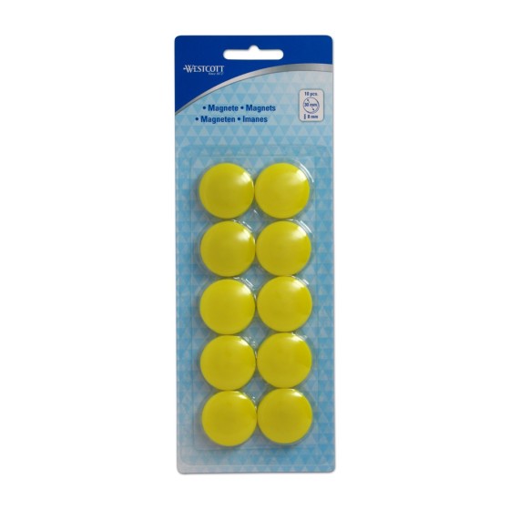 Blister 10 Imanes 30mm Amarillo Westcott