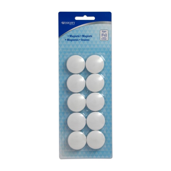 Blister 10 Imanes 30mm Blanco Westcott