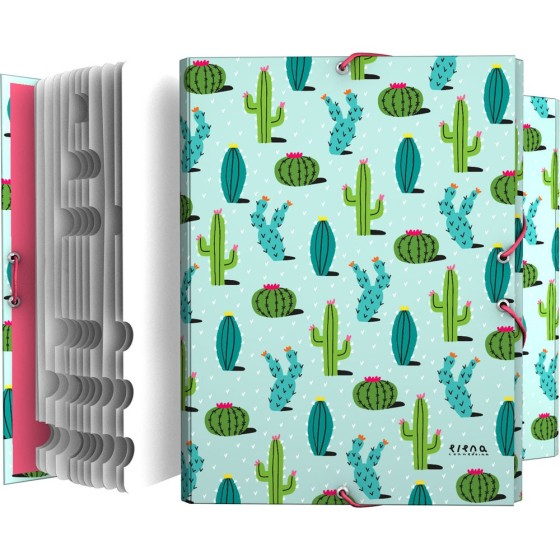 Clasificador Forrado Con Solapas Papel Plastificado Brillo Gomas Folio Ec  Mint Fsc Grafoplás