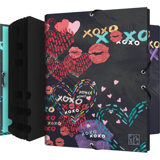 Clasificador Forrado Con Solapas Papel Plastificado Brillo Gomas Folio Jessica Nielsen  Fsc Grafoplás