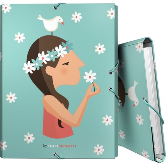 Carpeta Gomas Con 3 Solapas Papel Plastificado Brillo Folio Fsc Tutti 18 Live Grafoplás