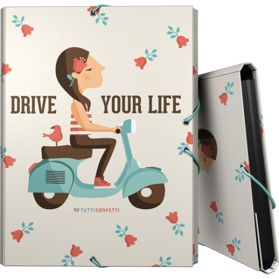 Carpeta Gomas Con 3 Solapas Papel Plastificado Brillo Folio Fsc Tutti 18 Grafoplás