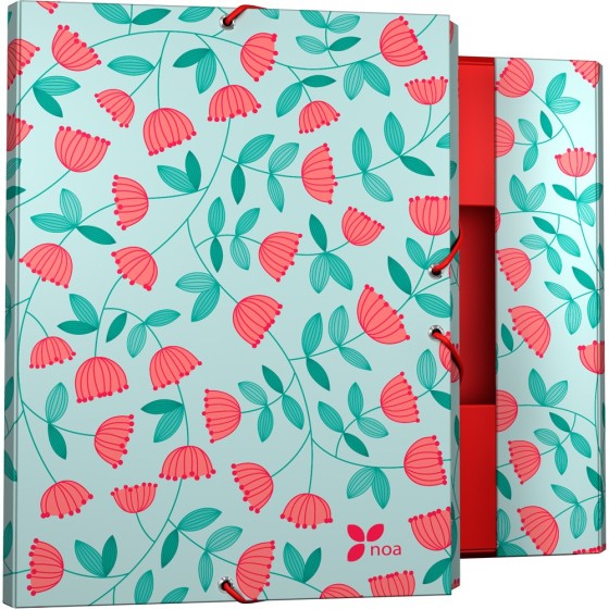 Carpeta Gomas Con 3 Solapas Papel Plastificado Soft Folio Fsc Noa  Bloom Grafoplás