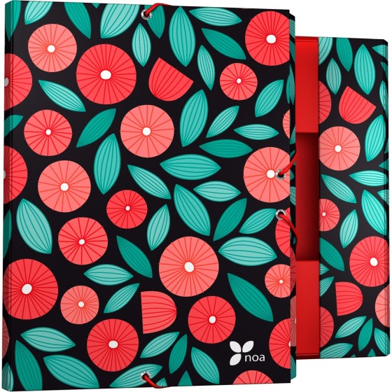 Carpeta Gomas Con 3 Solapas Papel Plastificado Soft Folio Fsc Noa  Globe Grafoplás