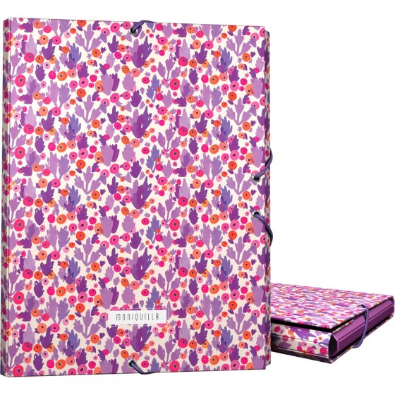 Carpeta Gomas Con 3 Solapas Papel Plastificado Brillo Folio Fsc Moniquilla  Cactus Grafoplás