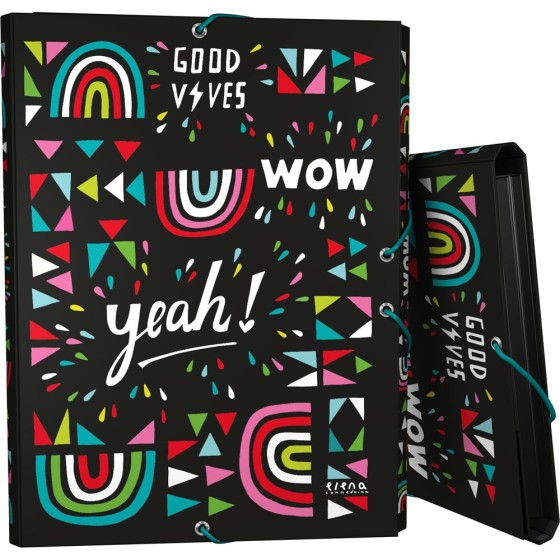 Carpeta Gomas Con 3 Solapas Papel Plastificado Brillo Folio Fsc Ec  Wow Grafoplás