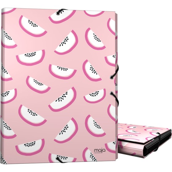 Carpeta Gomas Con 3 Solapas Papel Plastificado Soft Folio Fsc Maja  Grafoplás