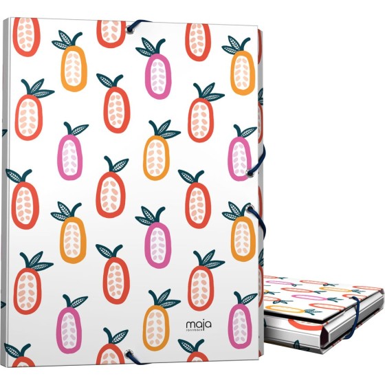 Carpeta Gomas Con 3 Solapas Papel Plastificado Soft Folio Fsc Maja  Grafoplás