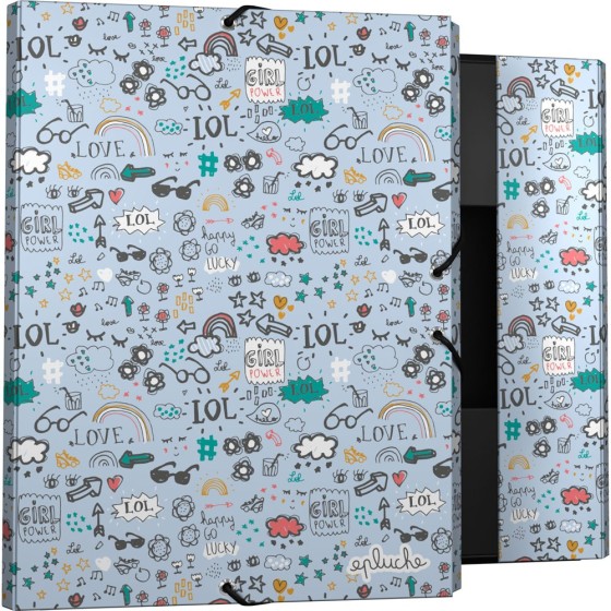 Carpeta Gomas Con 3 Solapas Papel Plastificado Soft Folio Fsc Laurie  Grafoplás