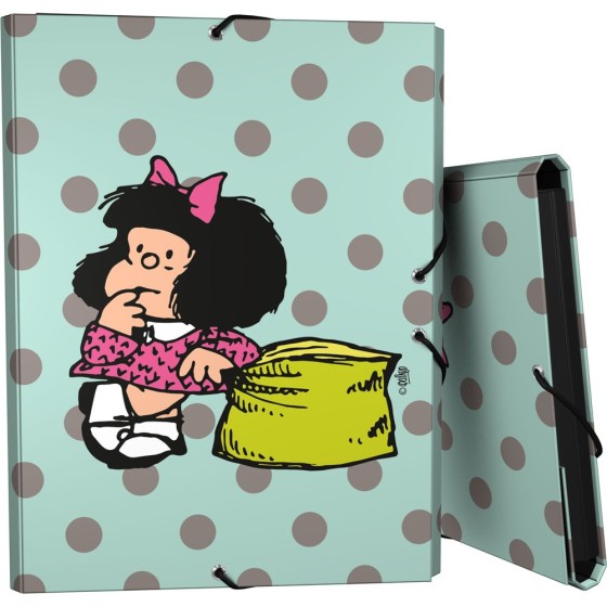 Carpeta Gomas Con 3 Solapas Papel Plastificado Soft Folio Fsc Mafalda  Grafoplás