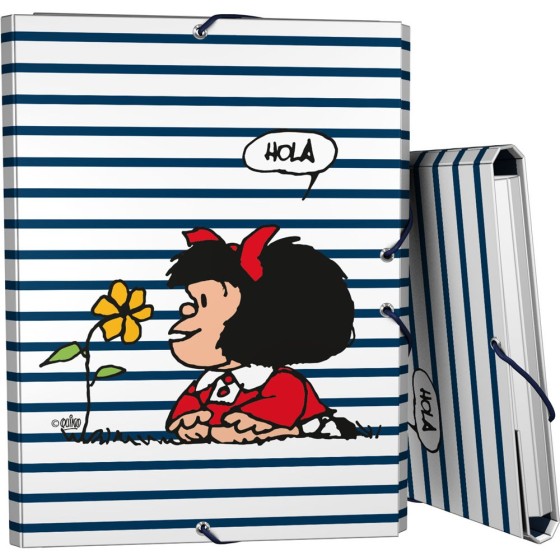 Carpeta Gomas Con 3 Solapas Papel Plastificado Soft Folio Fsc Mafalda  Grafoplás