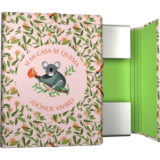 Carpeta Gomas Con 3 Solapas Fsc Planet  Koala Grafoplás
