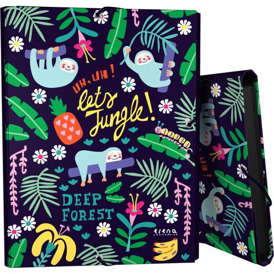 Carpeta Gomas Con 3 Solapas Fsc Ec  Jungle Grafoplás
