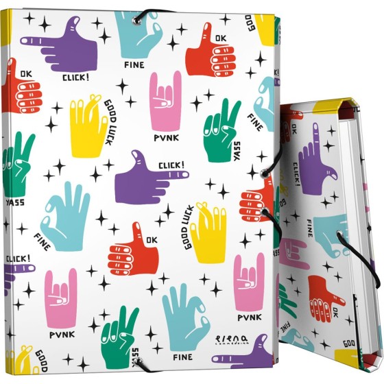 Carpeta Gomas Con 3 Solapas Fsc Ec  Hands Grafoplás