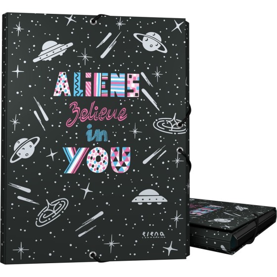 Carpeta Gomas Con 3 Solapas Fsc Ec  Aliens Grafoplás