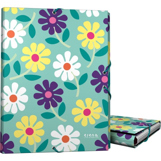 Carpeta Gomas Con 3 Solapas Fsc Ec  Flower Power Grafoplás