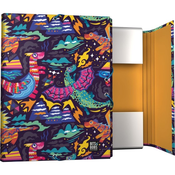 Carpeta Gomas Con 3 Solapas Fsc Bits&Bobs  Dragons Grafoplás