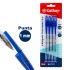 Blister 4 Boligrafos Tinta Base Aceite Con Capuchón 1.0 mm Azul Kathay