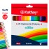 Caja 24 Lápices Colores Hexagonales Kathay