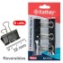 Blister 6 Pinzas Abatibles Negro 32 mm Kathay