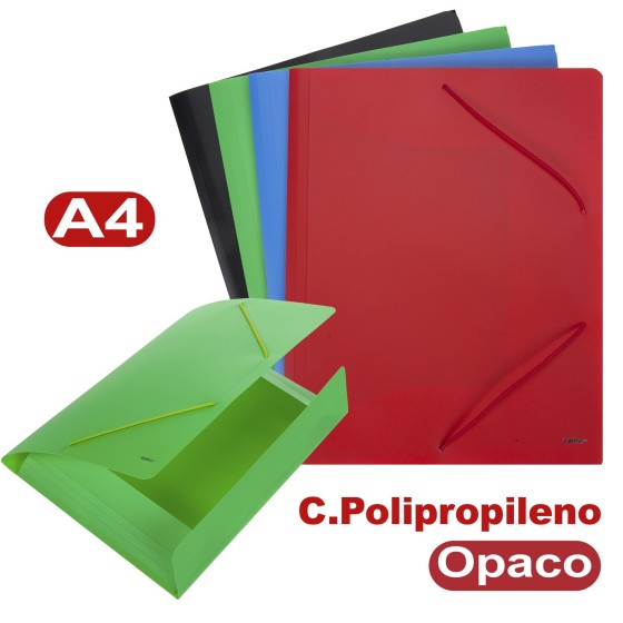 Carpeta Gomas Con 3 Solapas PP Opaco A4 Colores Surtidos Kathay Kathay