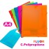 Carpeta Gomas Con 3 Solapas PP Fluor A4 Colores Surtidos Kathay Kathay
