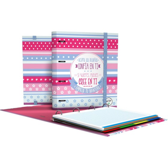 Carpeta De Anillas Con Recambio  Papel Plastificado Soft A4 4X35mm Fsc Se Tu  Grafoplás