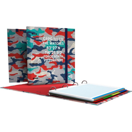 Carpeta De Anillas Con Recambio  Papel Plastificado Soft A4 4X35mm Fsc Master&Commander  Rojo Grafoplás