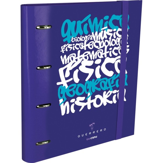 Carpeta De Anillas Con Recambio 4 Anillas de 35 mm. A4 Violeta Fsc Uniclase Guerrero