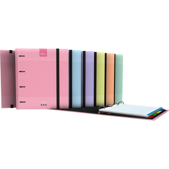 Carpeta De Anillas Con Recambio Kuru Carton Forrado Soft 4X35mm Fsc Kuru Grafoplás