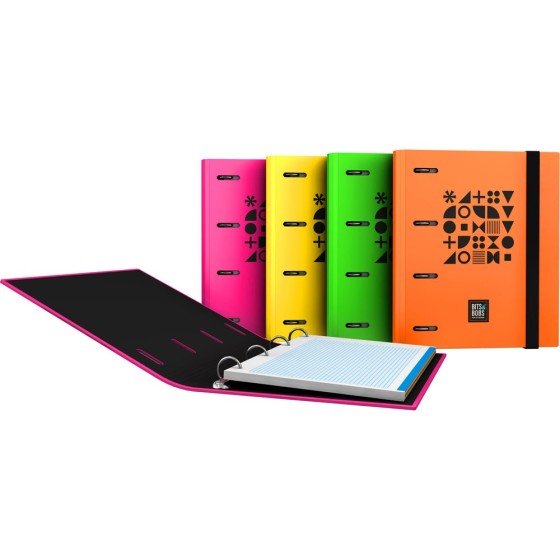 Carpeta De Anillas Fluor Carton Forrado Soft A5 4X25mm Colores Surtidos Fsc Bits&Bobs  Fluor Grafoplás
