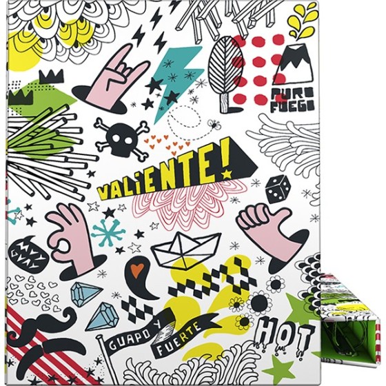 Carpeta De Anillas Papel Plastificado Brillo A4 4X25mm Free  Grafoplás