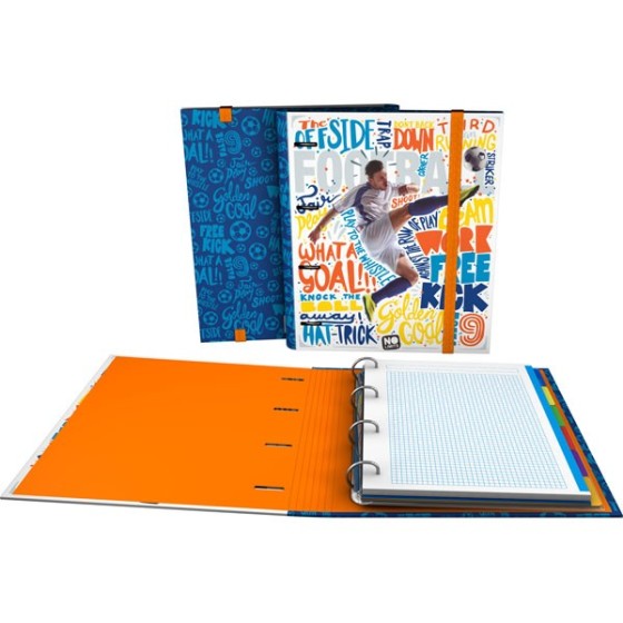 Carpeta De Anillas Papel Plastificado Brillo A4 4X25mm Fsc No Limits  Futbol Grafoplás