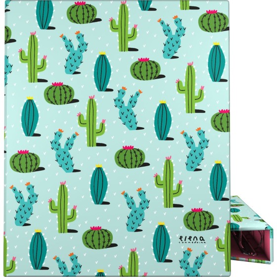 Carpeta De Anillas Papel Plastificado Brillo A4 4X25mm Fsc Ec  Mint Grafoplás