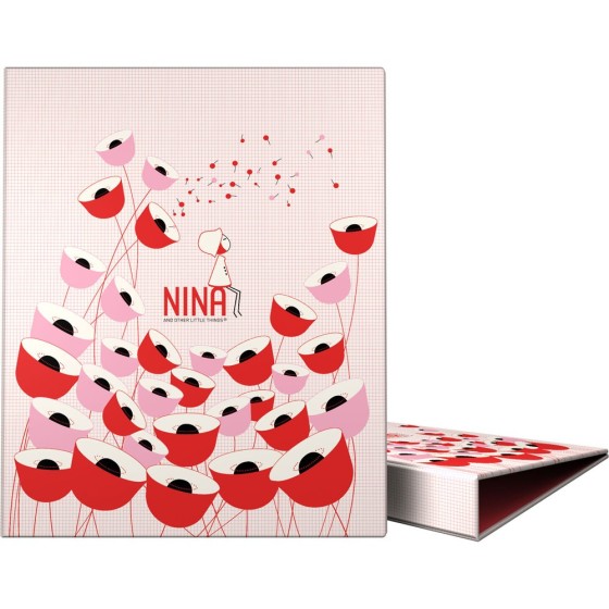 Carpeta De Anillas Papel Plastificado Brillo A4 4X25mm Fsc Nina  PoPPies Grafoplás