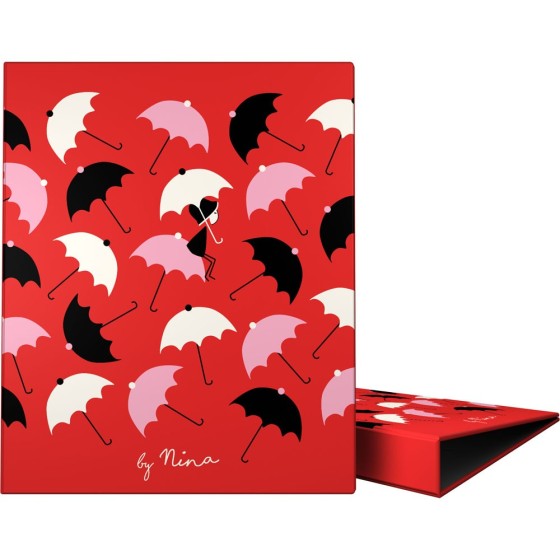 Carpeta De Anillas Papel Plastificado Brillo A4 4X25mm Fsc Nina  Umbrellas Grafoplás