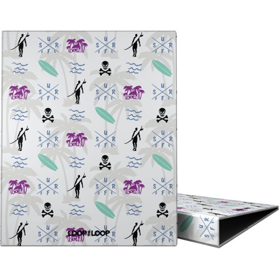 Carpeta De Anillas Papel Plastificado Soft A4 4X25mm Fsc Loop The Loop  Beach Grafoplás