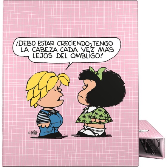 Carpeta De Anillas Papel Plastificado Soft A4 4X25mm Fsc Mafalda  Grafoplás